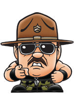 2016 Party Animal Toys WWE TeenyMates Series 2 Sgt. Slaughter