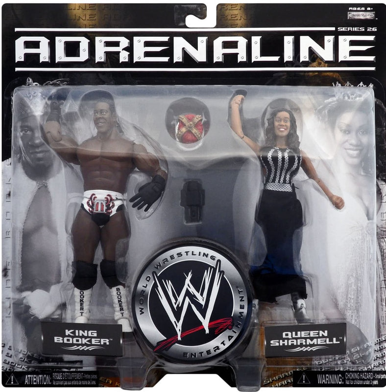 2007 WWE Jakks Pacific Adrenaline Series 26 King Booker & Queen Sharmell