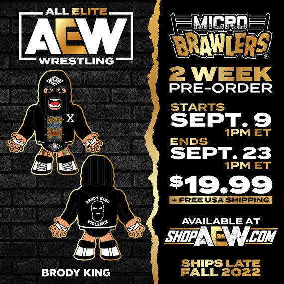 2022 AEW Pro Wrestling Tees Micro Brawlers Limited Edition Brody King