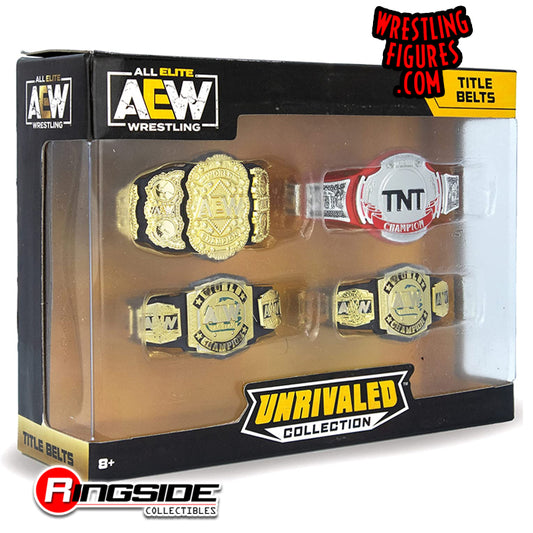 2021 AEW Jazwares Unrivaled Collection Accessory Sets: Title Belts Pack