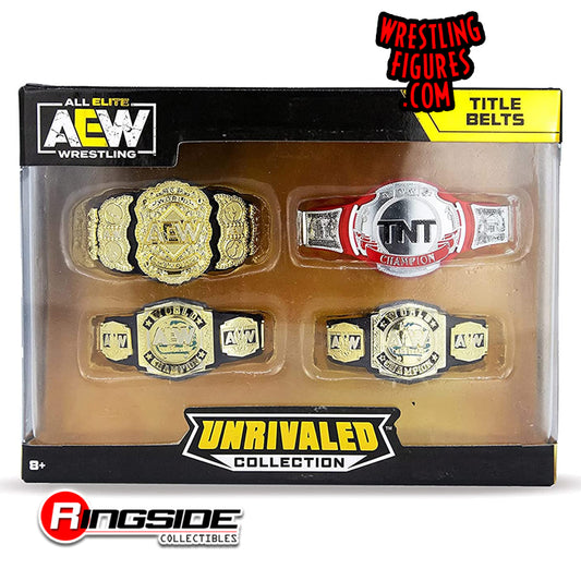 2021 AEW Jazwares Unrivaled Collection Accessory Sets: Title Belts Pack
