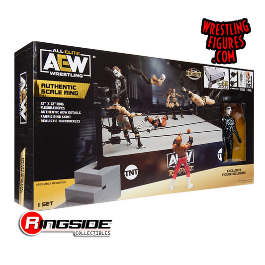 2022 AEW Jazwares Ringside Exclusive Authentic Scale Ring with Exclusive Sting Figure!