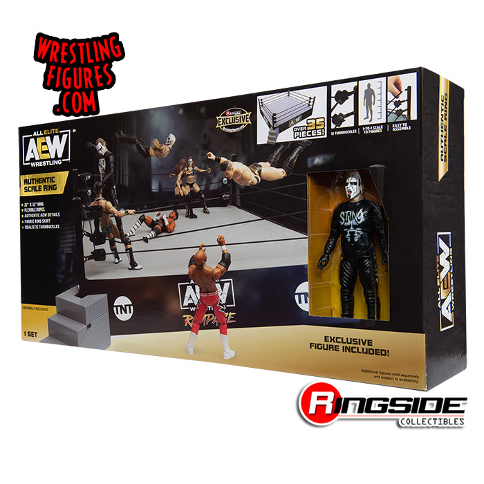 2022 AEW Jazwares Ringside Exclusive Authentic Scale Ring with Exclusive Sting Figure!