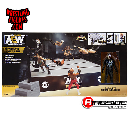 2022 AEW Jazwares Ringside Exclusive Authentic Scale Ring with Exclusive Sting Figure!