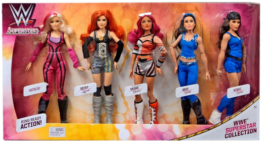 2017 WWE Mattel Superstar Fashions 12" WWE Superstar Collection: Natalya, Becky Lynch, Sasha Banks, Brie Bella & Nikki Bella
