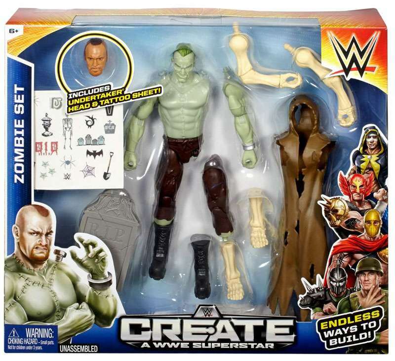 2015 WWE Mattel Create a WWE Superstar Series 1 Zombie Set