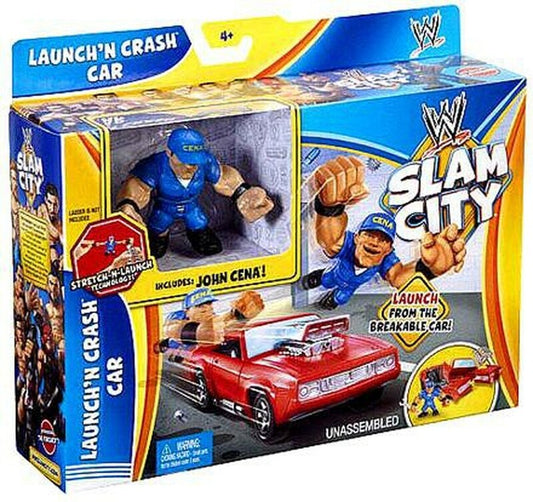 2014 WWE Mattel Slam City Launch 'N' Crash Car [With John Cena]