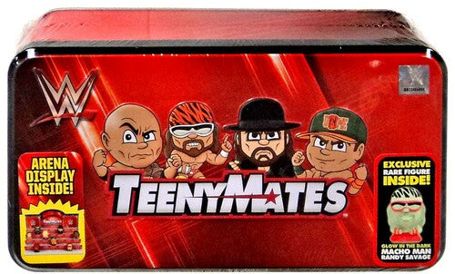 2015 Party Animal Toys WWE TeenyMates Series 1 Collector Tin [With Glow In the Dark Macho Man Randy Savage]