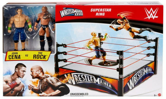 2020 WWE Mattel Basic WrestleMania XXVII WrestleMania XXVII Superstar Ring [With John Cena & The Rock]