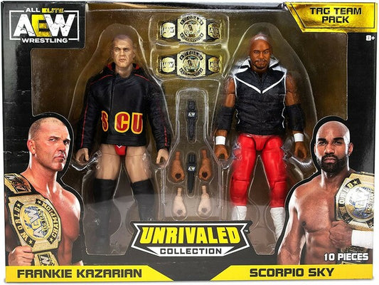2021 AEW Jazwares Unrivaled Collection Amazon Exclusive SCU Tag Team Pack: Frankie Kazarian & Scorpio Sky