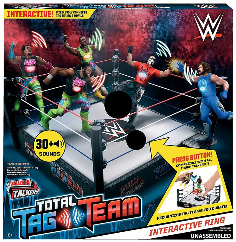 2018 WWE Mattel Tough Talkers: Total Tag Team Wrestling Rings & Playsets: Interactive Ring