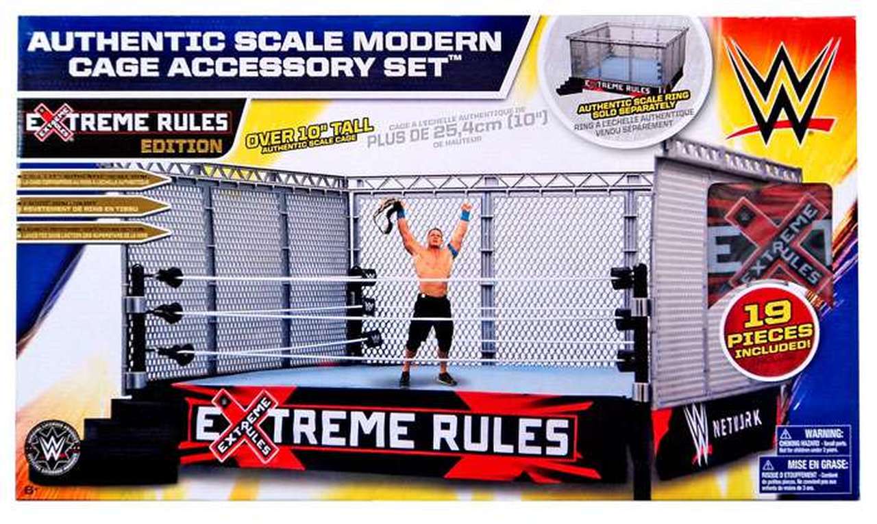 2015 WWE Wicked Cool Toys Authentic Scale Modern Cage Accessory Set [Extreme Rules Edition, Exclusive]