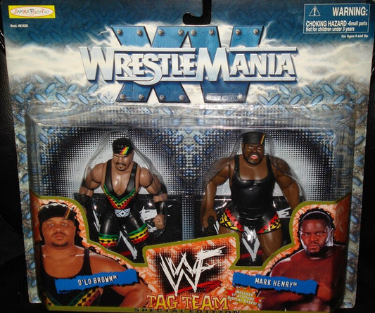 1999 WWF Jakks Pacific WrestleMania XV Tag Team: D'Lo Brown & Mark Henry