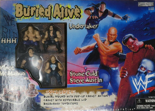 1999 WWF Jakks Pacific Brawl-4-All Buried Alive: HHH, Undertaker, Vince McMahon & Stone Cold Steve Austin