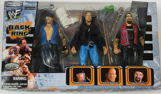 2000 WWF Jakks Pacific Titantron Live "Back In the Ring" Box Set: Undertaker, Steve Austin & Mick Foley