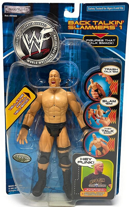 2001 WWF Jakks Pacific Back Talkin' Slammers Series 1 Stone Cold Steve Austin