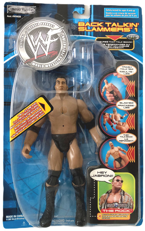2001 WWF Jakks Pacific Back Talkin' Slammers Series 1 The Rock