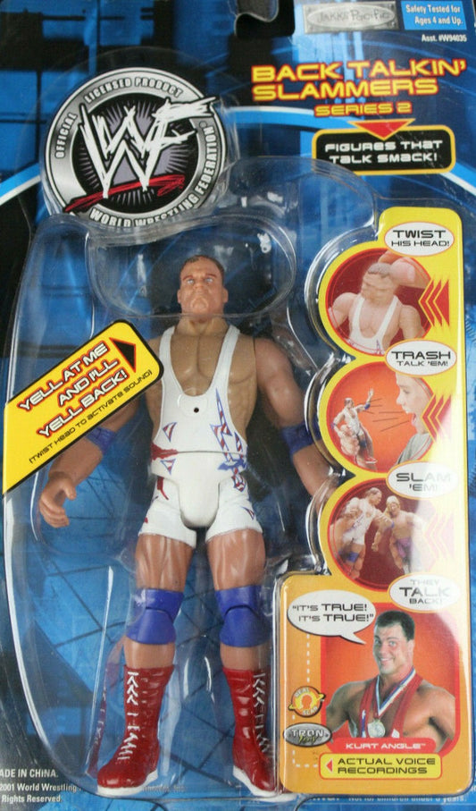 2001 WWF Jakks Pacific Back Talkin' Slammers Series 2 Kurt Angle