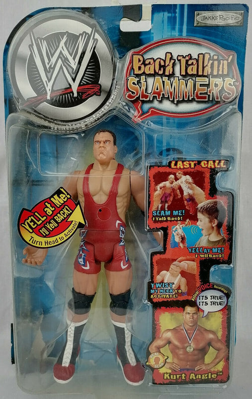 2001 WWE Jakks Pacific Back Talkin' Slammers Series 4 "Last Call" Kurt Angle