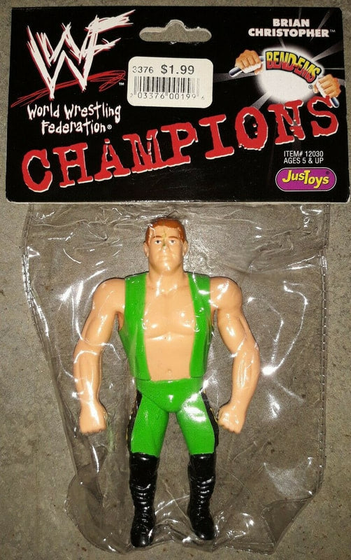 1999 WWF Just Toys Bend-Ems Champions [Bagged] Brian Christoper