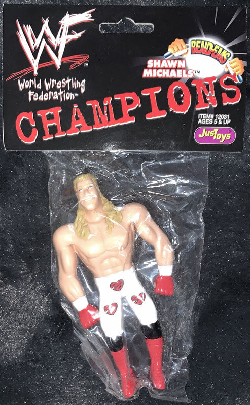 1998 WWF Just Toys Bend-Ems Champions [Bagged] Shawn Michaels