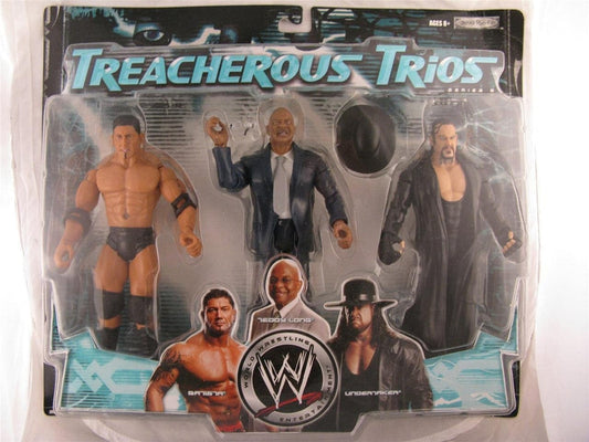 2007 WWE Jakks Pacific Treacherous Trios Series 6 Batista, Teddy Long & Undertaker