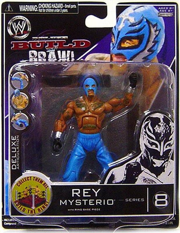 2008 WWE Jakks Pacific Deluxe Build 'N' Brawl Series 8 Rey Mysterio
