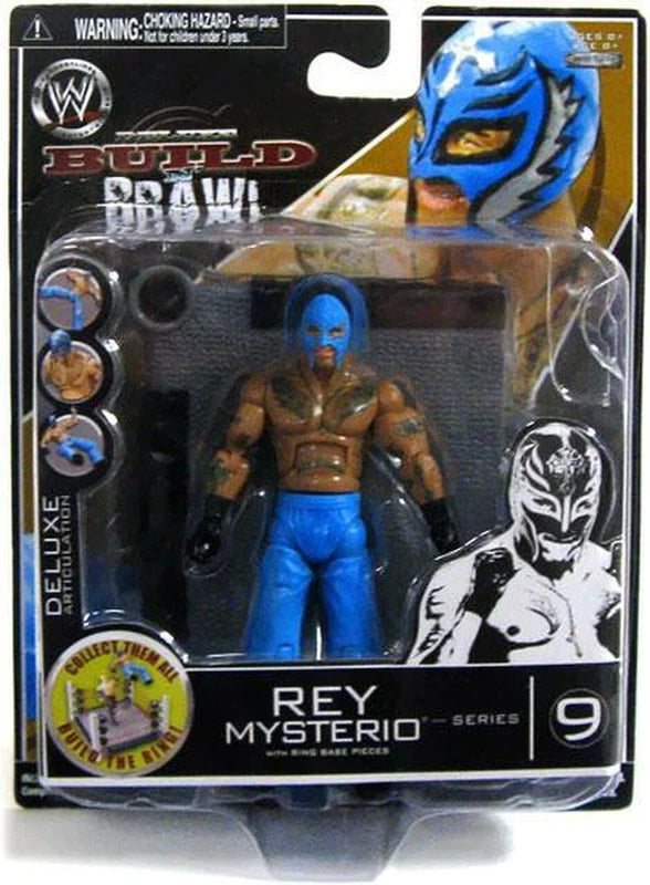 2008 WWE Jakks Pacific Deluxe Build 'N' Brawl Series 9 Rey Mysterio