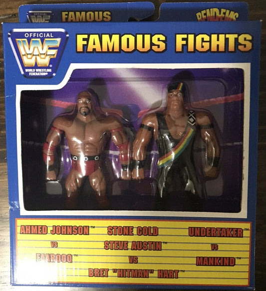1997 WWF Just Toys Bend-Ems Famous Fights Ahmed Johnson vs. Faarooq