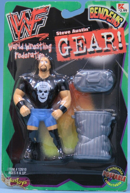 2000 WWF Just Toys Bend-Ems Gear! Steve Austin