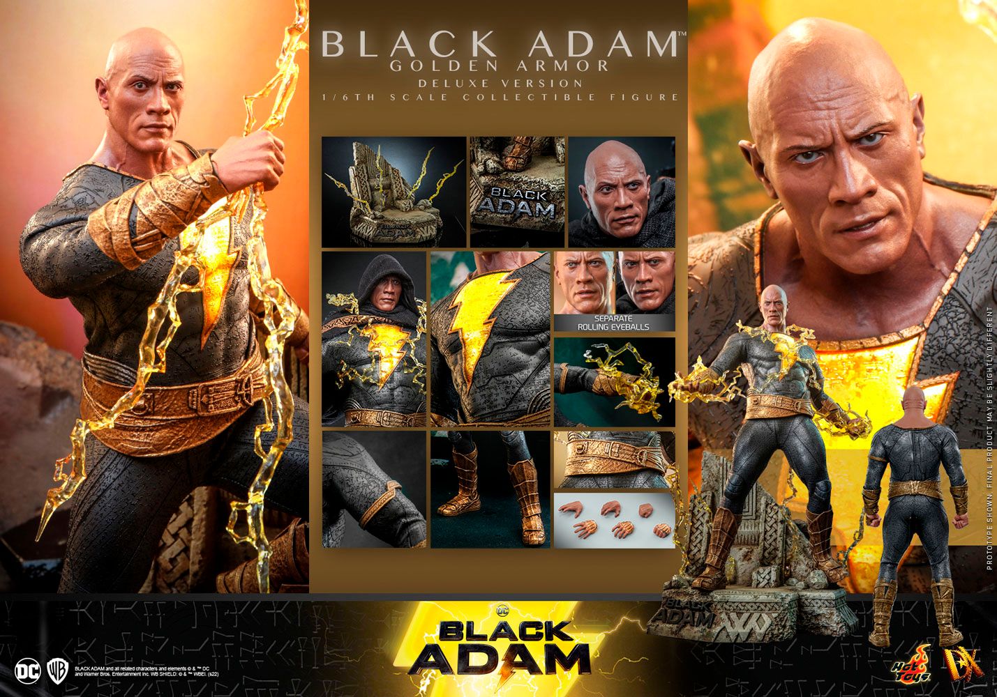 2024 Hot Toys 1:6 Scale Golden Armor Deluxe Black Adam – Wrestling