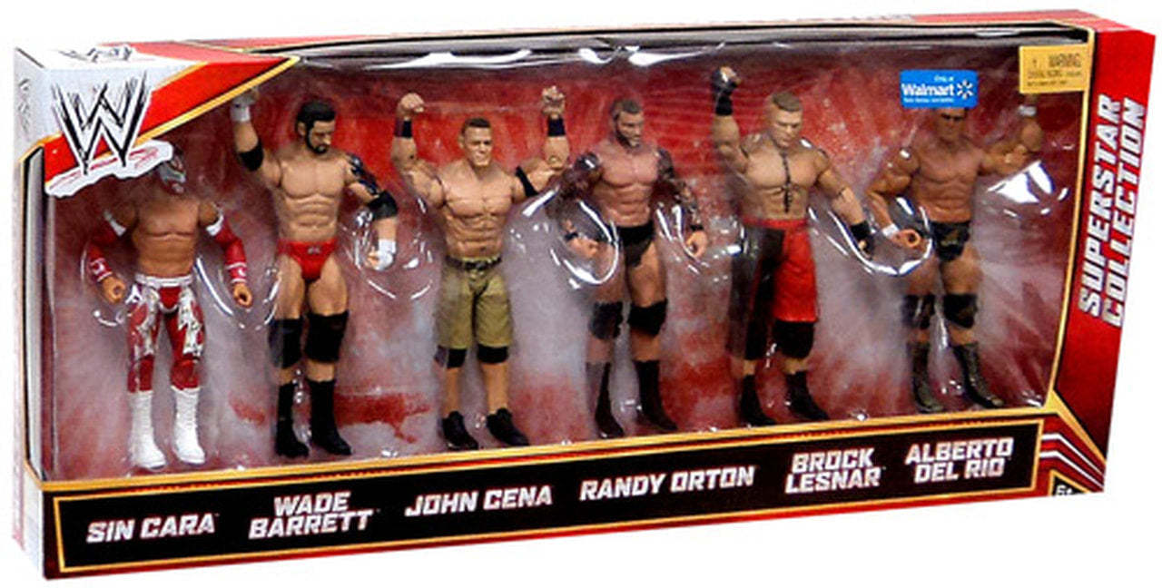 2012 WWE Mattel Basic Superstar Collection #2: Sin Cara, Wade Barrett, John Cena, Randy Orton, Brock Lesnar & Alberto Del Rio [Exclusive]