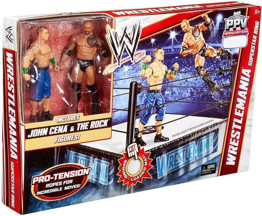 2012 WWE Mattel Basic WrestleMania Superstar Ring [With John Cena & The Rock, Exclusive]