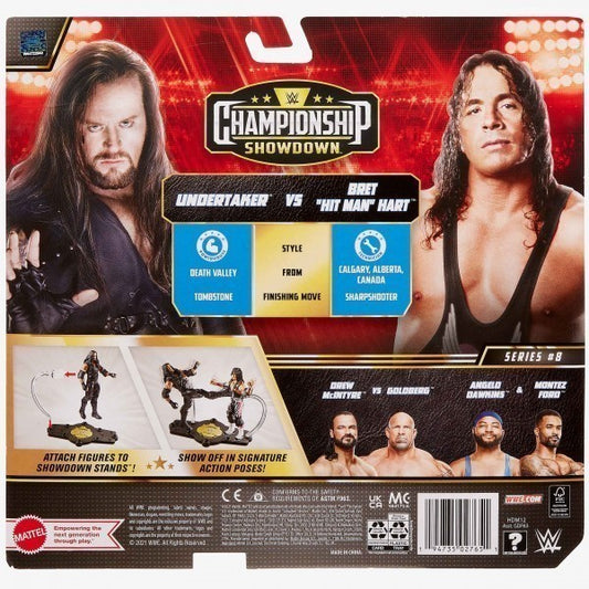 2022 WWE Mattel Basic Championship Showdown Series 8 Undertaker vs. Bret "Hit Man" Hart