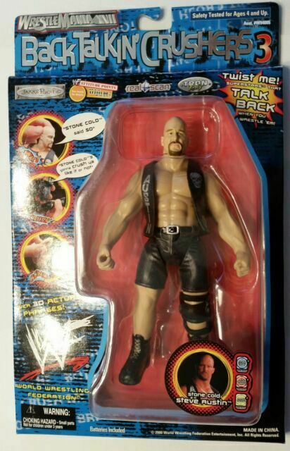 2000 WWF Jakks Pacific Back Talkin' Crushers Series 3 Stone Cold Steve Austin