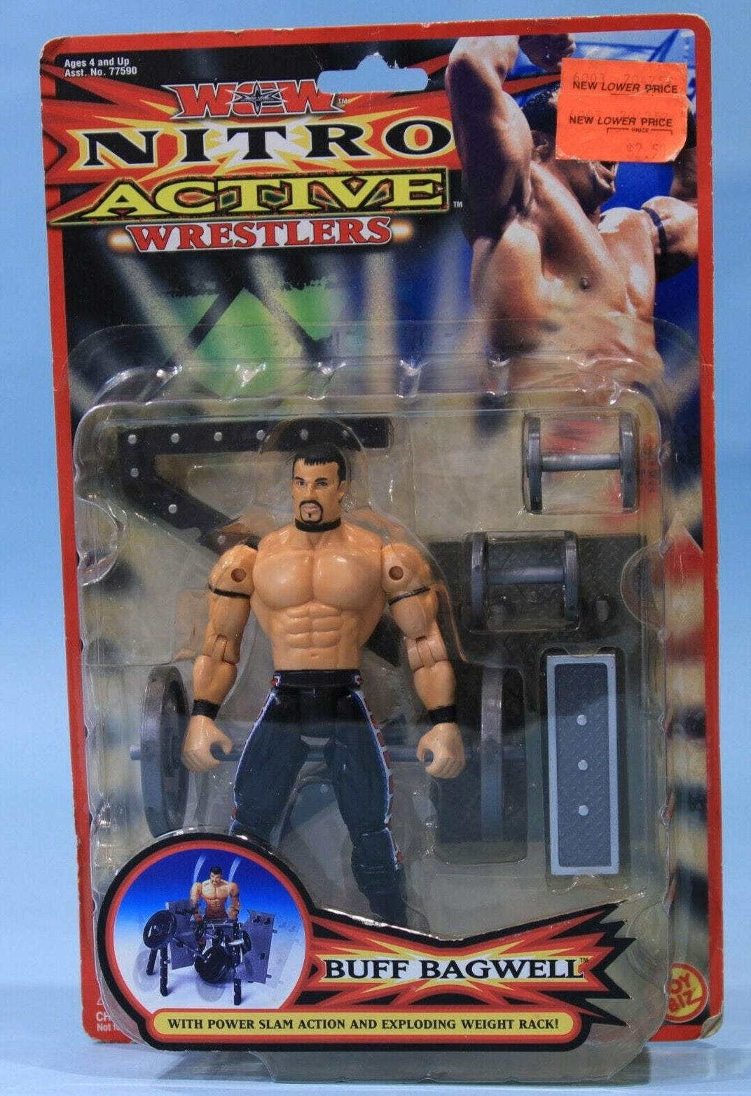 2000 WCW Toy Biz Nitro Active Buff Bagwell [With Black Tights]