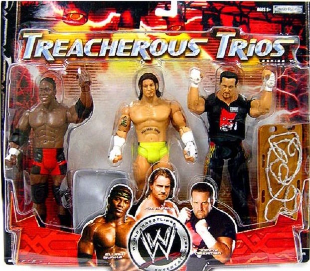 2008 WWE Jakks Pacific Treacherous Trios Series 7 Elijah Burke, CM Punk & Tommy Dreamer