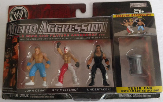 Lot of 5 WWE Rumblers Rampage Mini Wresting Figures Cena Mysterio  Undertaker