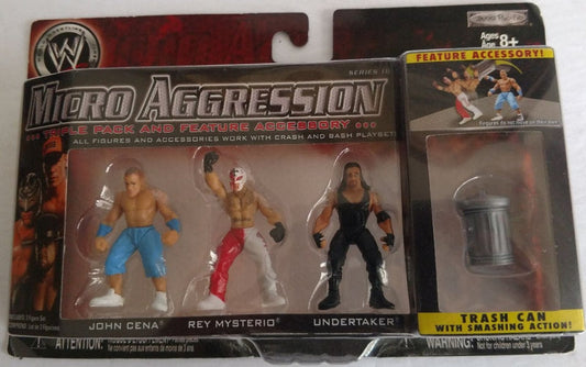 2010 WWE Jakks Pacific Micro Aggression Series 16 John Cena, Rey Mysterio & Undertaker