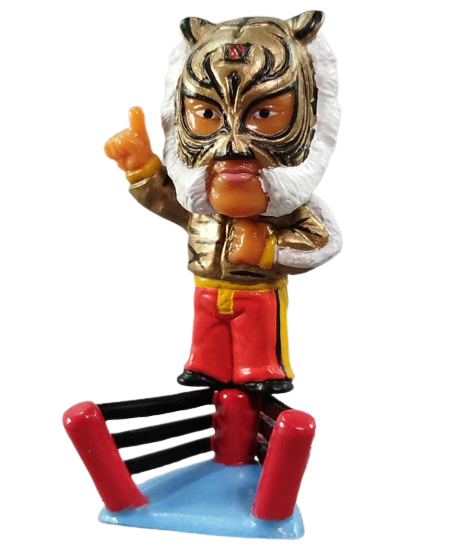 2007 CharaPro Mini Big Heads/Pro-Kaku Heroes Series 9 Tiger Mask IV [With Red Pants, In Pointing Pose]