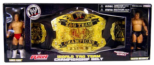 2007 WWE Jakks Pacific World Tag Team Championship Belt [With Lance Cade & Trevor Murdoch]