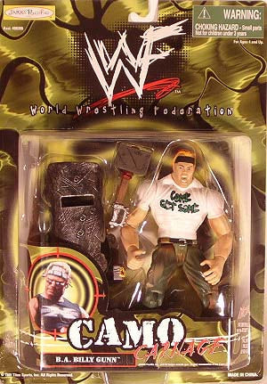 1999 WWF Jakks Pacific Camo Carnage Series 1 B.A. Billy Gunn [Without Gun Accessories]