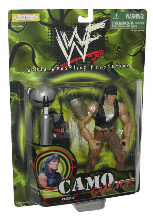 1999 WWF Jakks Pacific Camo Carnage Series 1 Chyna [Without Gun Accessories]
