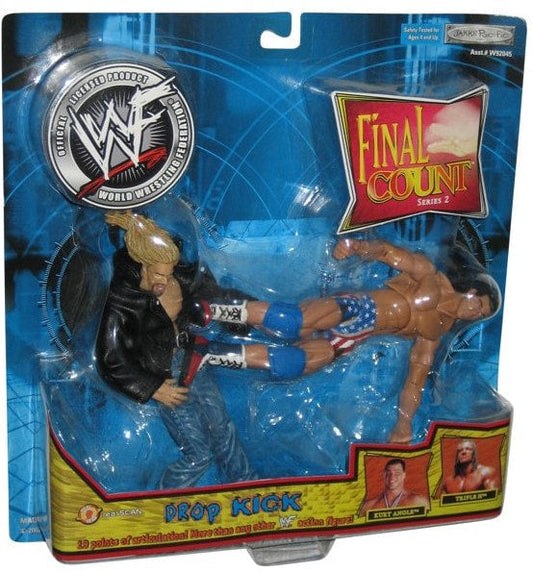 2002 WWF Jakks Pacific Final Count Series 2 "Drop Kick": Kurt Angle & Triple H