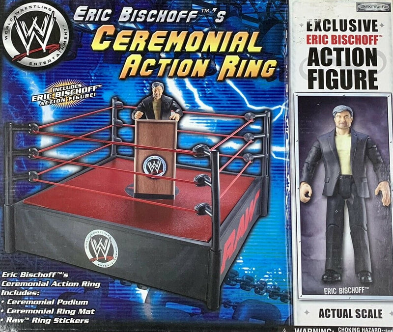 2005 WWE Jakks Pacific Eric Bischoff's Ceremonial Action Ring [With Eric Bischoff]