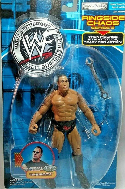 2001 WWF Jakks Pacific Titantron Live Ringside Chaos Series 3 The Rock [With Wrench]