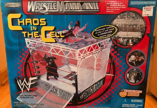 2000 WWF Jakks Pacific Titantron Live WrestleMania XVII Chaos In the Cell Playset