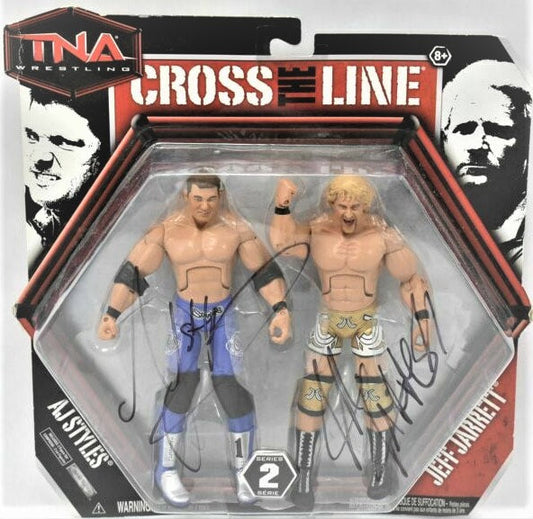 2010 TNA Wrestling Jakks Pacific Cross the Line Series 2 AJ Styles & Jeff Jarrett