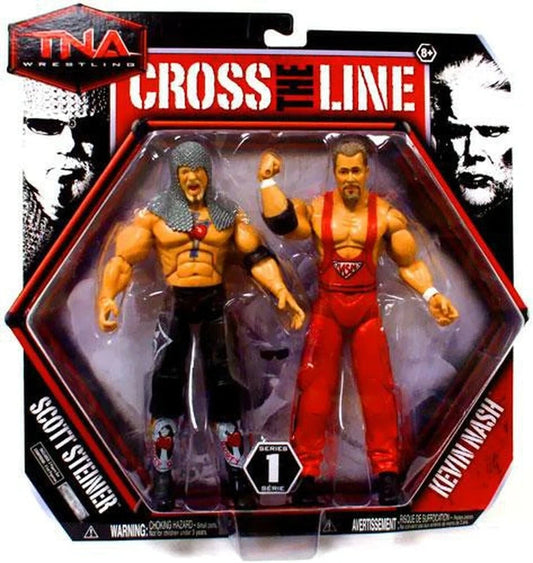 2010 TNA Wrestling Jakks Pacific Cross the Line Series 1 Scott Steiner & Kevin Nash