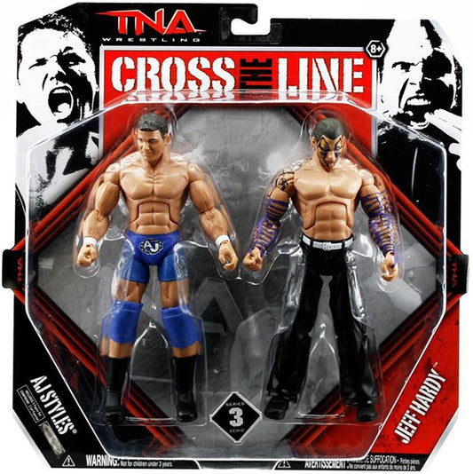2011 TNA/Impact Wrestling Jakks Pacific Cross the Line Series 3 AJ Styles & Jeff Hardy